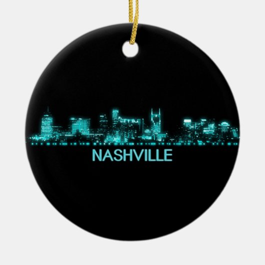 Nashville Skyline Keramik Ornament (Vorne)