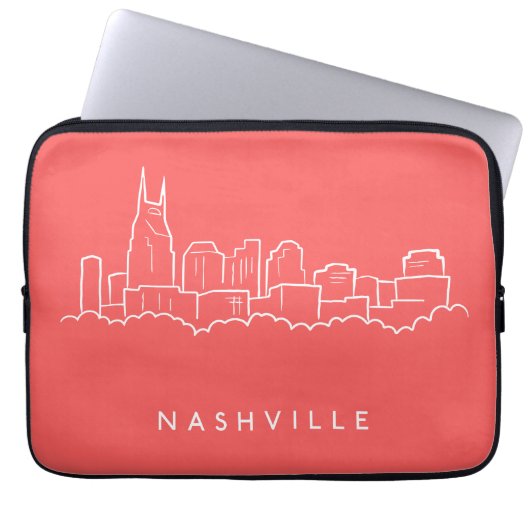 Nashville-Skyline Laptopschutzhülle (Vorderseite)