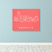 Nashville Skyline Leinwanddruck (Insitu (Holzboden))