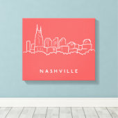 Nashville Skyline Leinwanddruck (Insitu (Holzboden))