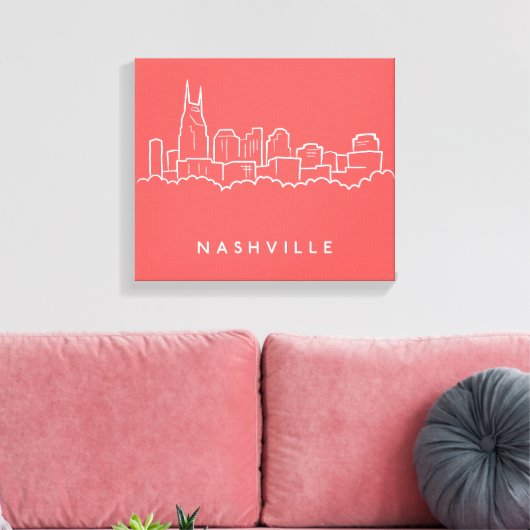 Nashville Skyline Leinwanddruck (Insitu (Wohnzimmer))