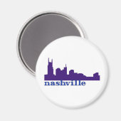 Nashville Skyline Lila Magnet (Vorderseite/Rückseite)