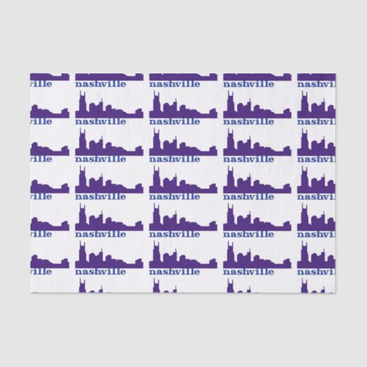 Nashville Skyline Lila Seidenpapier (Vorderseite)