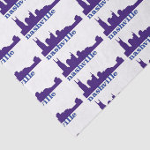 Nashville Skyline Lila Seidenpapier (Ausschnitt)