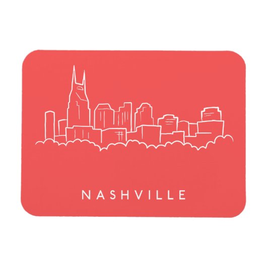 Nashville Skyline Magnet (Horizontal)