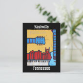 Nashville, Skyline-Postkarte von Tennessee Postkarte (Stehend Vorderseite)