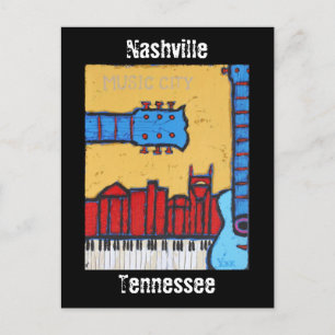 Nashville, Skyline-Postkarte von Tennessee Postkarte