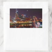 Nashville Skyline Rechteckiger Aufkleber (Tasche)