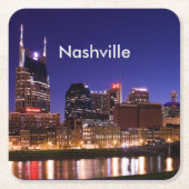 Nashville-Skyline Rechteckiger Pappuntersetzer (Vorderseite)