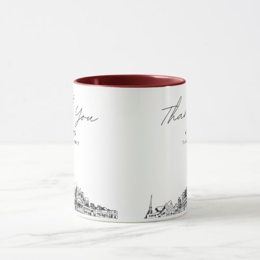 Nashville Skyline Sketch Simple Custom Wedding Tas Tasse (Zentrum)