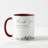 Nashville Skyline Sketch Simple Custom Wedding Tas Tasse (Links)
