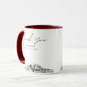 Nashville Skyline Sketch Simple Custom Wedding Tas Tasse (Vorderseite Links)