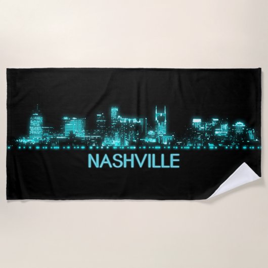 Nashville-Skyline Strandtuch (Vorderseite)