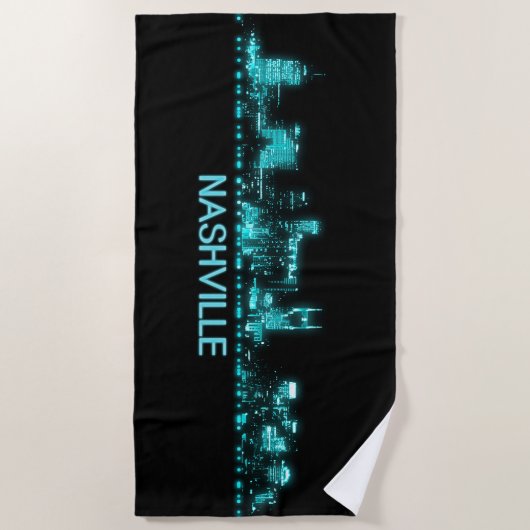 Nashville-Skyline Strandtuch (Vorderseite)