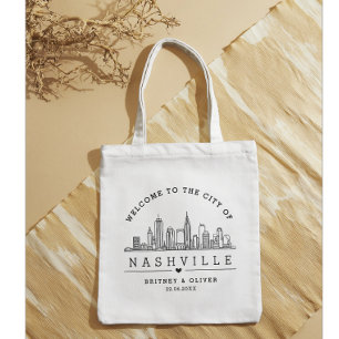Nashville-Skyline-Tasche – Individuelles Hochzeits Tragetasche