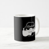 Nashville Skyline Tennessee Country Music Guitar P Kaffeetasse (VorderseiteRechts)