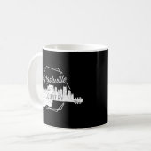 Nashville Skyline Tennessee Country Music Guitar P Kaffeetasse (Vorderseite Links)
