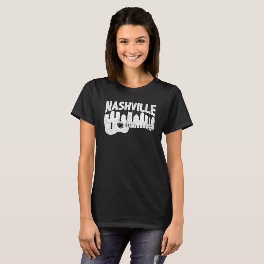 Nashville Skyline Tennessee Country Music Guitar P T-Shirt (Vorne ganz)