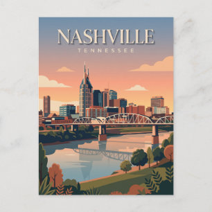 Nashville Skyline USA Postkarte
