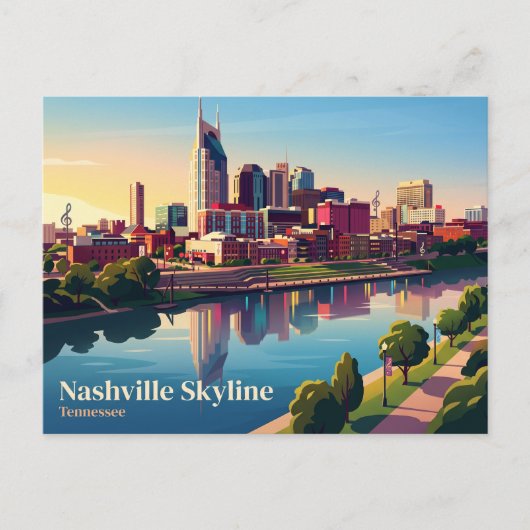 Nashville Skyline USA Postkarte (Vorderseite)