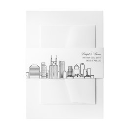 Nashville Skyline Wedding | Einladungsbanderole