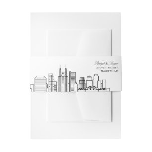 Nashville Skyline Wedding Einladungsbanderole