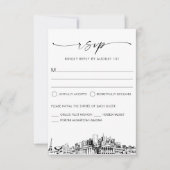 Nashville Skyline Wedding RSVP Response Card (Vorderseite)