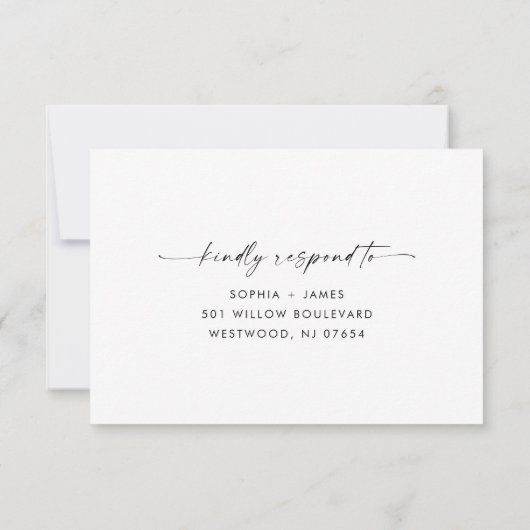 Nashville Skyline Wedding RSVP Response Card (Rückseite)