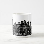 Nashville Skyline Worte Kaffeetasse (Mittel)