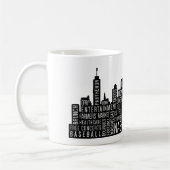 Nashville Skyline Worte Kaffeetasse (Links)