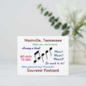 Nashville Souvenir Postkarte (Stehend Vorderseite)