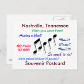 Nashville Souvenir Postkarte (Vorne/Hinten)