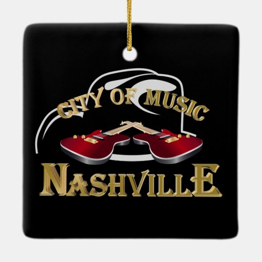 Nashville. Stadt der Musik Keramikornament (Rückseite)