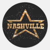 Nashville Star Runder Aufkleber (Vorderseite)
