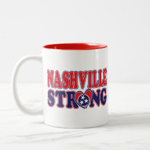 Nashville-Strong-Nashville-Flag Zweifarbige Tasse