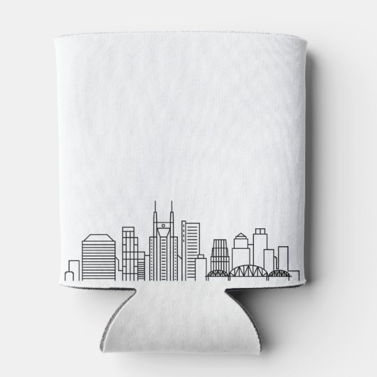 Nashville Stylized Skyline | Wedding Can Cooler Dosenkühler (Rückseite)