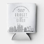 Nashville Stylized Skyline | Wedding Can Cooler Dosenkühler (Vorderseite)