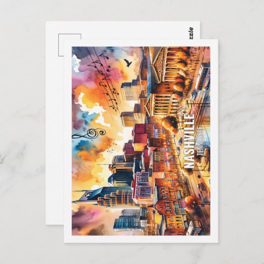 Nashville Tennesse USA Fantastischer Place Wasserf Postkarte (Vorne/Hinten)