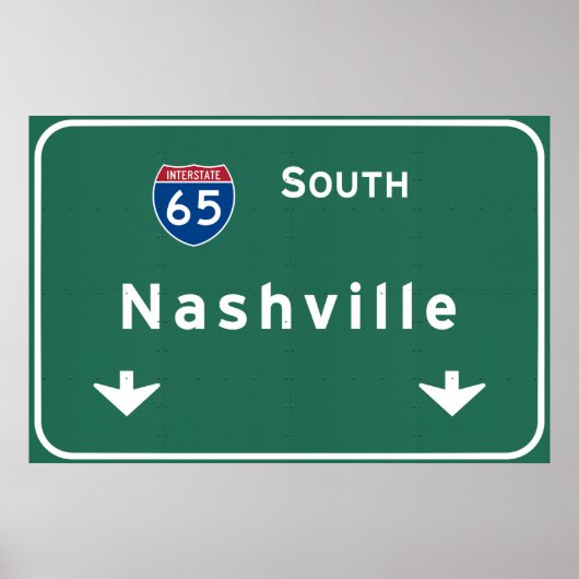 Nashville Tennessee / Autobahnkreuz Poster (Vorne)