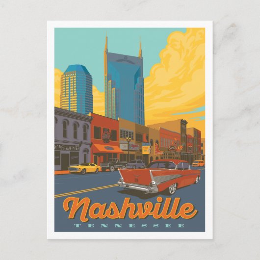 Nashville, Tennessee | Broadway Sunset Postkarte (Vorderseite)