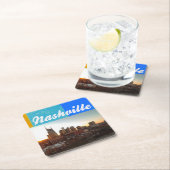 Nashville Tennessee City Scape Beautiful Rechteckiger Pappuntersetzer (Vor Ort)