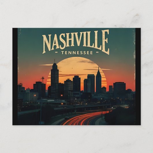 Nashville Tennessee City Skyline Postkarte (Vorderseite)