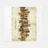 Nashville Tennessee Cityscape Fleecedecke (Vorderseite (Horizontal))