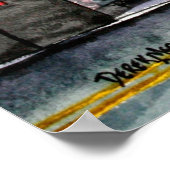 Nashville tennessee Country Music Hauptstadt art Poster (Ecke)