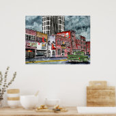 Nashville tennessee Country Music Hauptstadt art Poster (Küche)