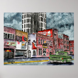 Nashville tennessee Country Music Hauptstadt art Poster