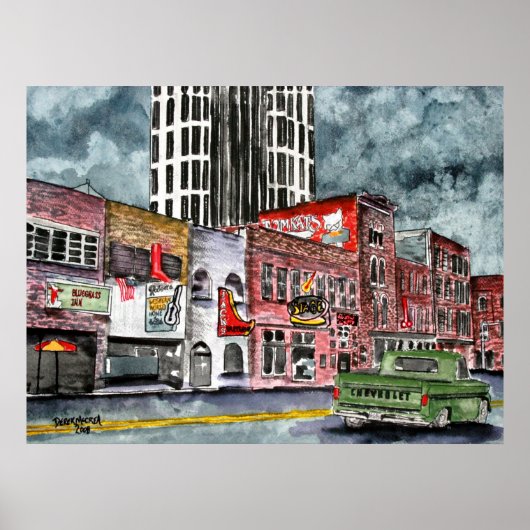 Nashville tennessee Country Music Hauptstadt art Poster (Vorne)