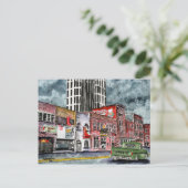 Nashville tennessee Country Music Hauptstadt art Postkarte (Stehend Vorderseite)
