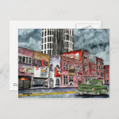 Nashville tennessee Country Music Hauptstadt art Postkarte (Vorne/Hinten)