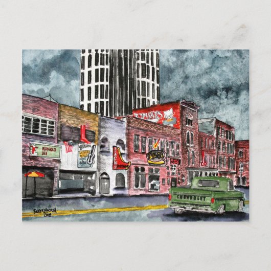 Nashville tennessee Country Music Hauptstadt art Postkarte (Vorderseite)